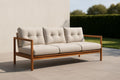 Sofa - Beige/Bois Naturel
