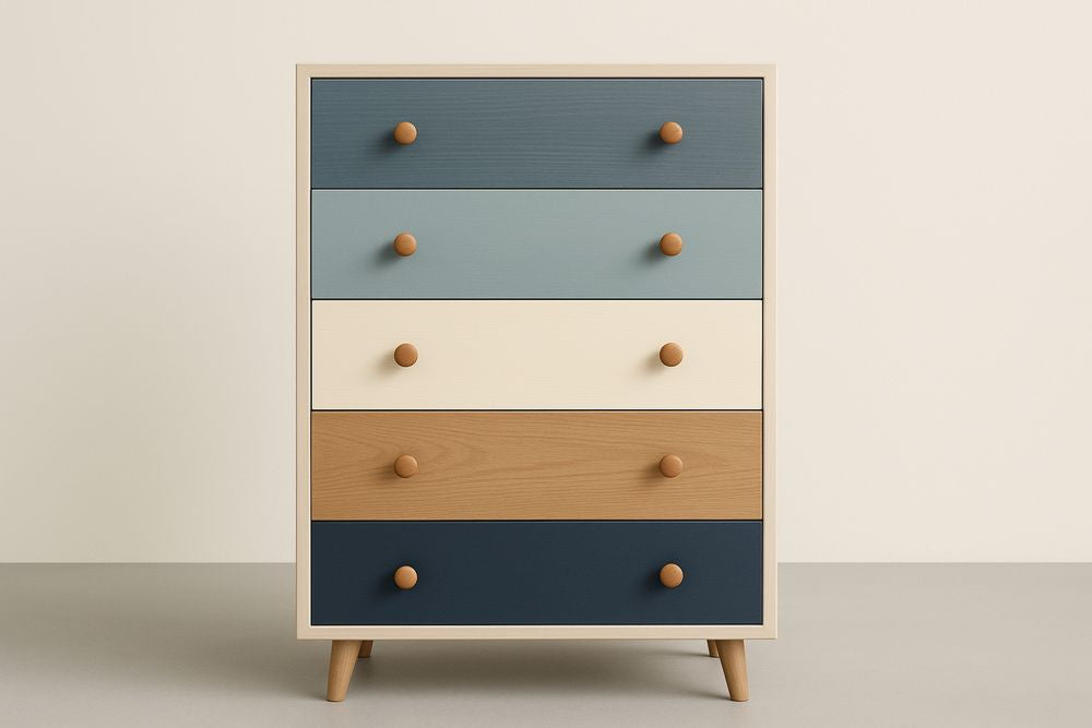 Wardrobe - Bleu Marine/Bleu Ciel/Blanc/Chne