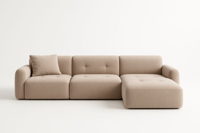 Corner Sectional Sofa - Beige #7