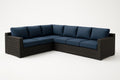 Corner Sectional Sofa - Bleu fonc
