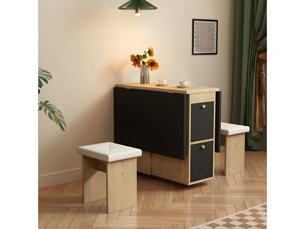 Table - Naturel clair/Noir